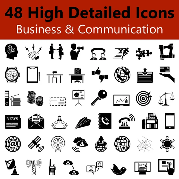 Business and Communication  Smooth Icons — 图库矢量图片