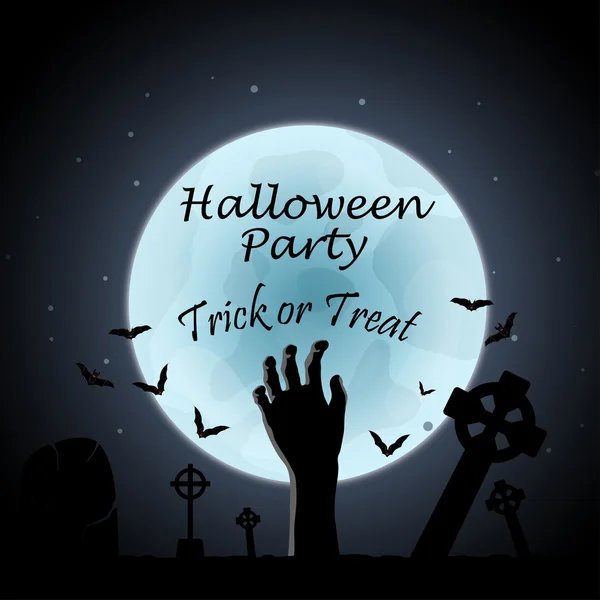 Tarjeta de felicitación Halloween — Vector de stock