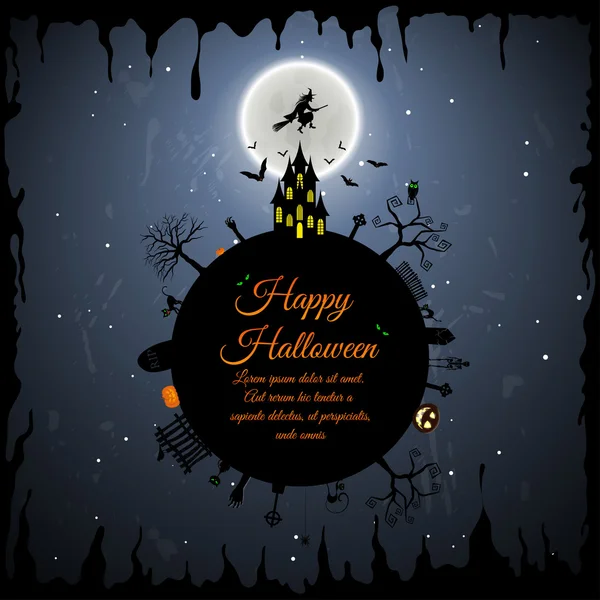 Biglietto di auguri di Halloween — Vettoriale Stock