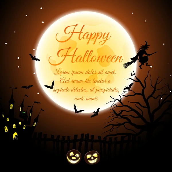 Biglietto di auguri di Halloween — Vettoriale Stock