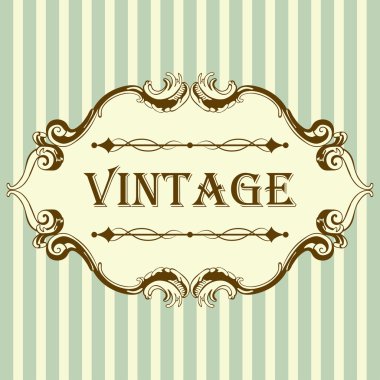 Frame With Retro Ornament Elements