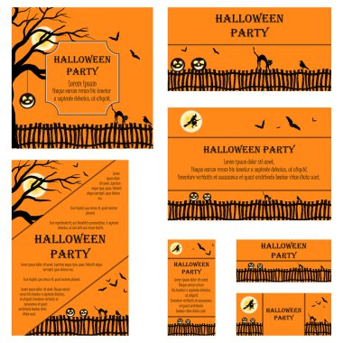 Set of Invitation Cards  to Halloween