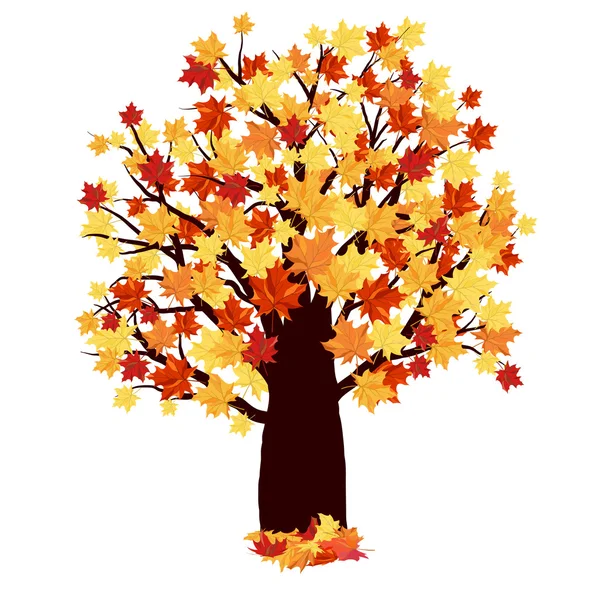 Sonbaharda akçaağaç ağaç — Stok Vektör