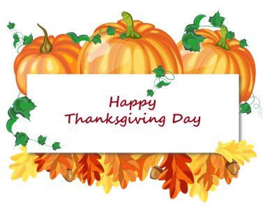 Şükran Günü tebrik kartı.