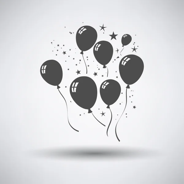 Κόμμα μπαλόνια και αστέρια εικονίδιο — Διανυσματικό Αρχείο