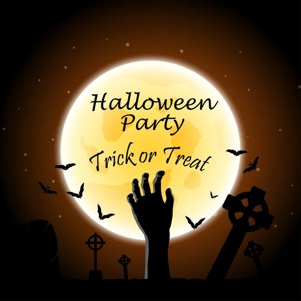 Tarjeta de felicitación Halloween — Vector de stock