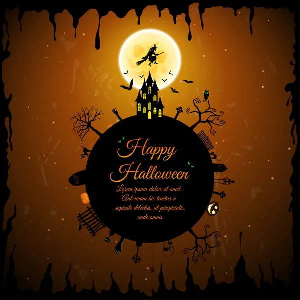 Halloween wenskaart — Stockvector