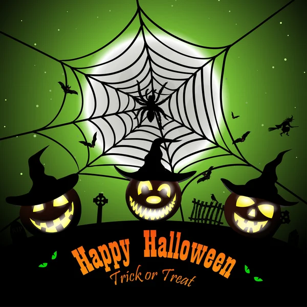 Tarjeta de felicitación Halloween — Vector de stock