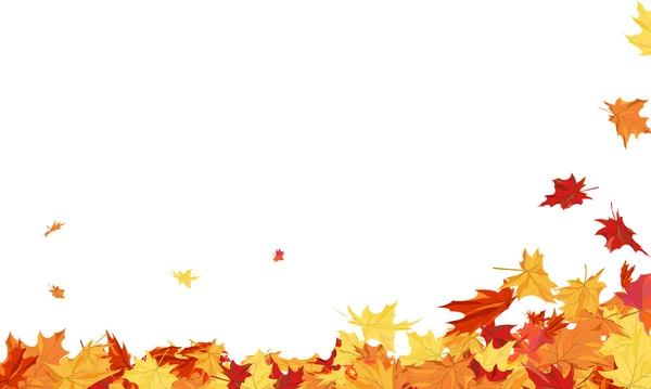 Autumn Frame With Maple Leaves — Stock Vector