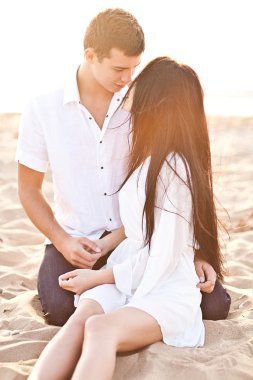 sunset Beach güzel Çift