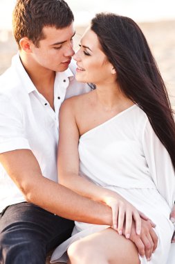 sunset Beach güzel Çift