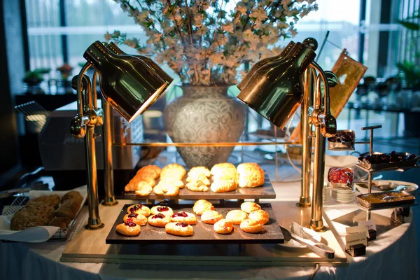 Breakfast at the hotel. Breakfast Buffet. Bread — Stock Photo, Image