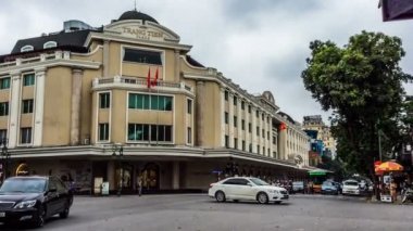  Hanoi, Vietnam şehir merkezinde trafik