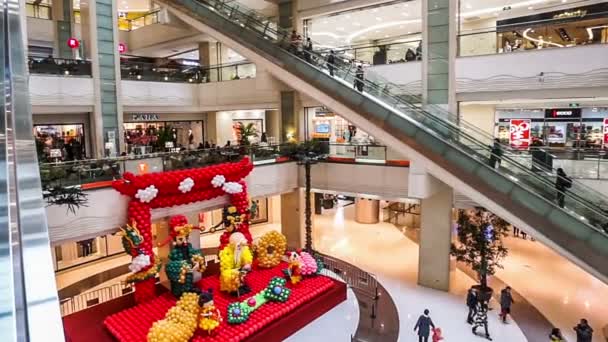 The festival decorations of the Joy City shopping mall — 图库视频影像