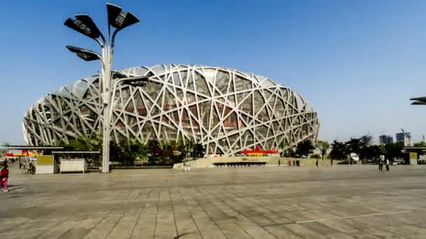 Национальный стадион в Пекине — стоковое видео
