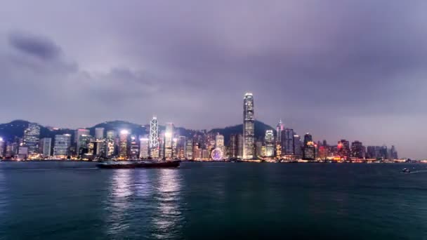 Victoria Harbour in Hong Kong — Stock Video