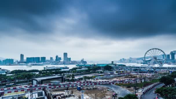 Tráfico cerca del puerto, Hong Kong — Vídeos de Stock
