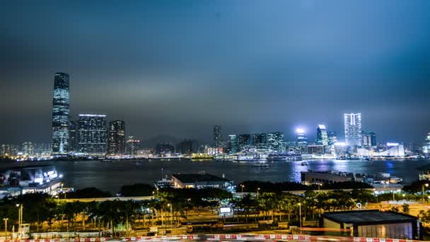 Ruchu w pobliżu portu, Hong Kong — Wideo stockowe