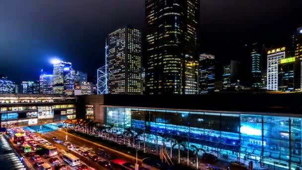 Il traffico nel centro di Hong Kong — Video Stock