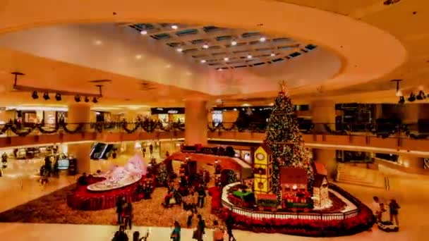 Natal no shopping de Hong Kong — Vídeo de Stock