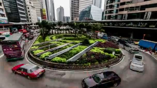 Den upptagna trafiken inhong Kong — Stockvideo