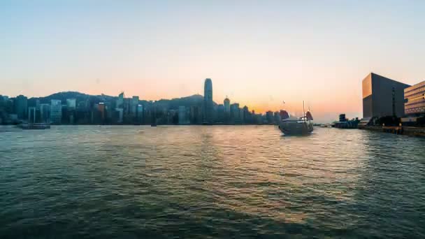 Victoria Harbour στο Χονγκ Κονγκ — Αρχείο Βίντεο