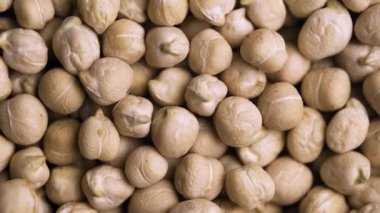 Nohuta yakın çekim, makro. Kurumuş nohutların arkaplanı