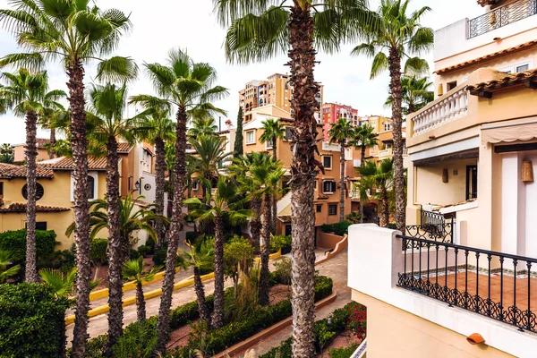 Typical spanish residential houses. Alicante province, Spain — Stock Photo, Image