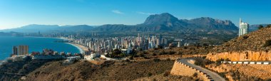 Benidorm şehir manzarası. İspanya