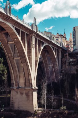 San Jordi (St. Georges) Bridge in Alcoy city. Spain clipart
