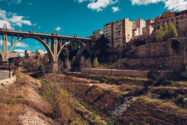San Jordi (St. Georges) Bridge in Alcoy city. Spain clipart