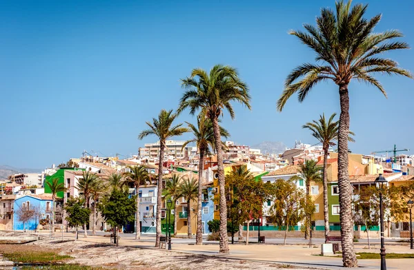 Villajoyosa město, Costa Blanca. Španělsko — Stock fotografie