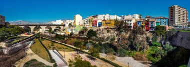 Villajoyosa kasabası, Costa Blanca 'da panorama. İspanya