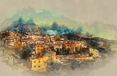 Sella Köyü, İspanya eski köy. Alicante il 