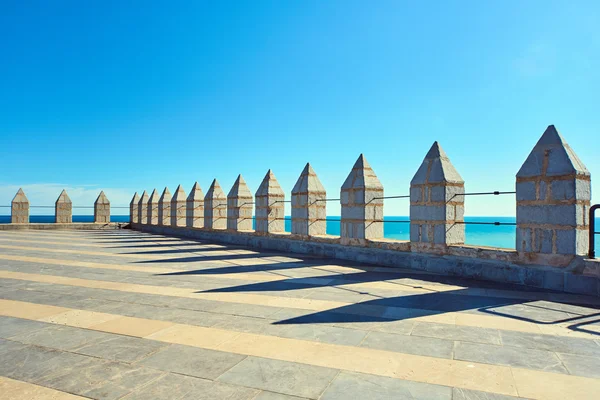 Techo de un castillo Peniscola. Costa del Azahar, España —  Fotos de Stock