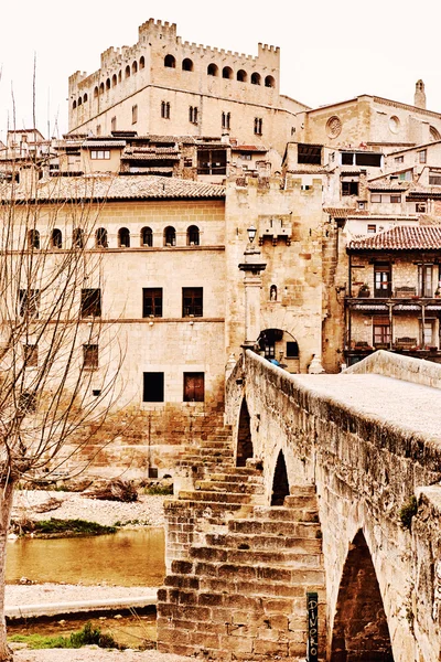 Valderrobres Altstadt. Provinz Teruel, Spanien — Stockfoto