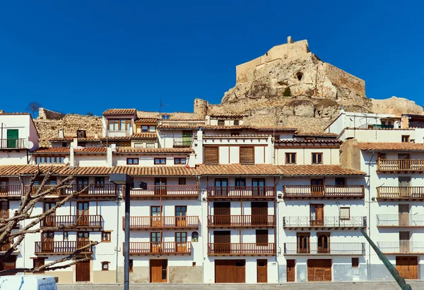 Morella kale tepesine. İl Castellon, İspanya — Stok fotoğraf