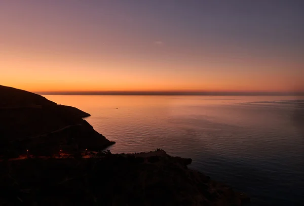 Salida del sol sobre el mar Mediterráneo. España — Foto de Stock