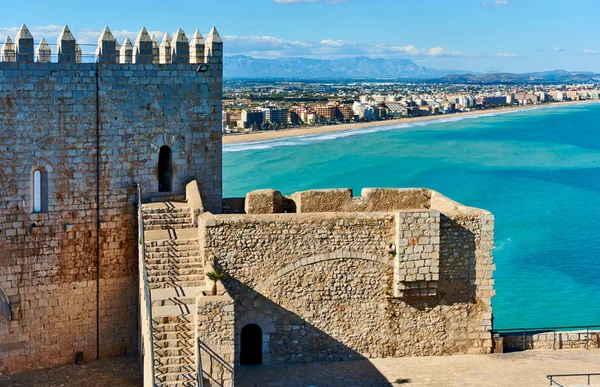 Peniscola city, view from the Peniscola castle. Spain — Stock Photo, Image