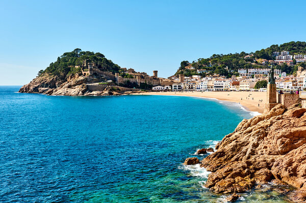 Waterside view of a Vila Vella, Tossa del Mar. Spain