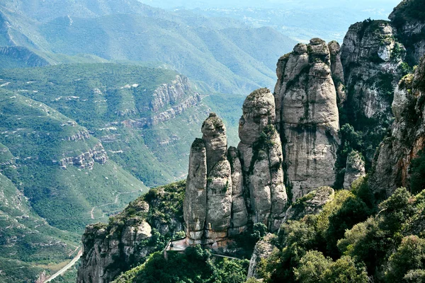 Látványos Montserrat-hegység. Spanyolország — Stock Fotó
