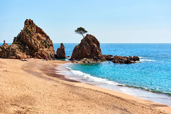 Παραλία Mar Menuda στην τόσα ντε Μαρ. Κόστα Μπράβα, Ισπανία — Φωτογραφία Αρχείου