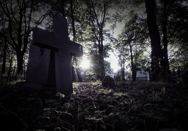 Headstone in the old cemetery — Stock Photo, Image