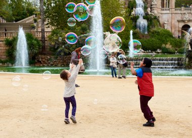 Ciutadella Park in Barcelona clipart