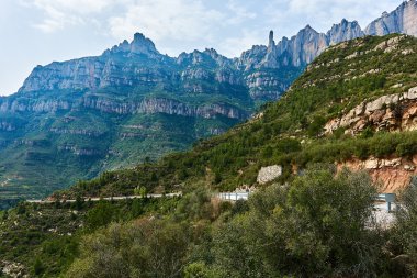 Muhteşem Montserrat dağlar. Catalonia, İspanya