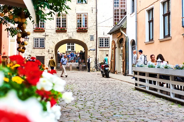 Den gamle bydel Riga. Nordeuropa Letland - Stock-foto