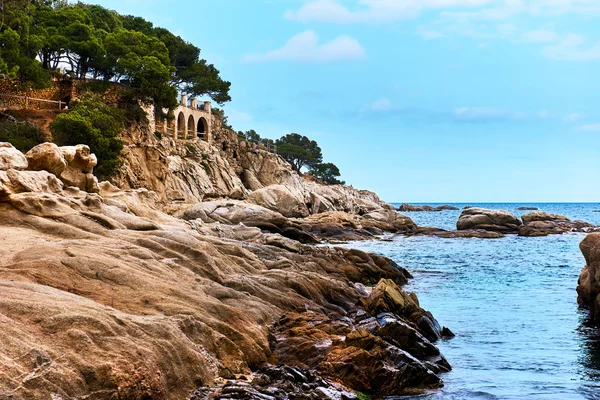 Strand van Platja D'Aro. Costa Brava in Catalonië, Spanje. — Stockfoto