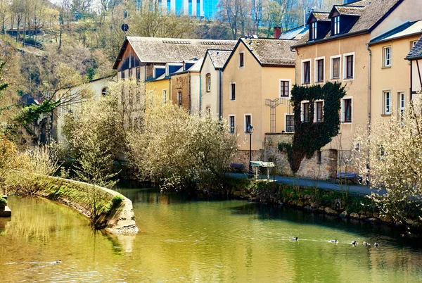 Schilderachtig uitzicht van de stad Luxemburg — Stockfoto