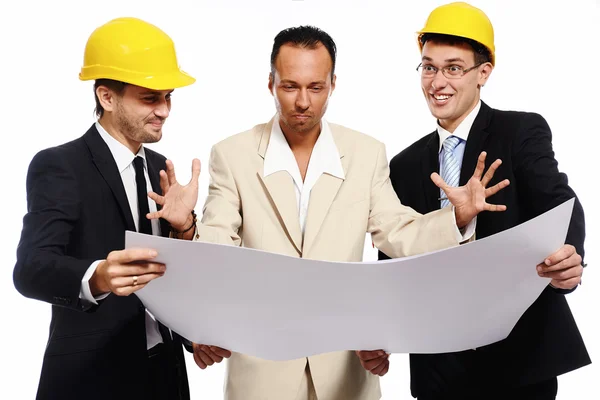 Equipe de construção em reunião de negócios — Fotografia de Stock