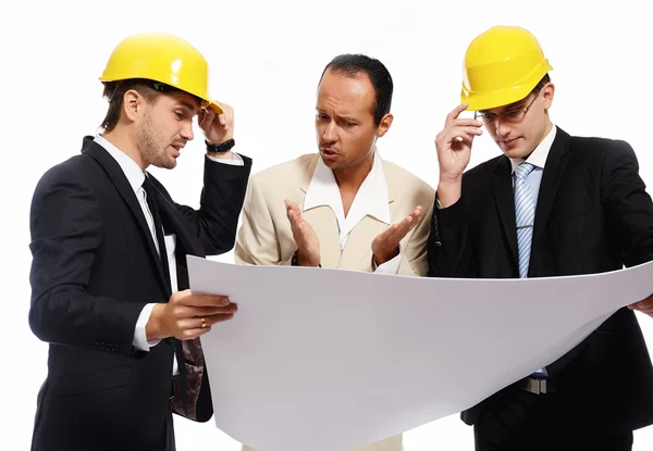 Construction team at business meeting — Stock Photo, Image